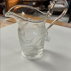 Blown pressed glass water, pitcher